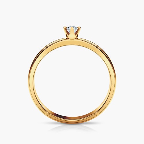 Pierścionek zaręczynowy SAVICKI: złoty, diament